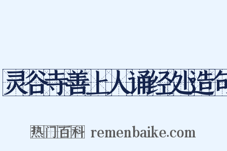 灵谷寺善上人诵经处造句是什么意思的图片